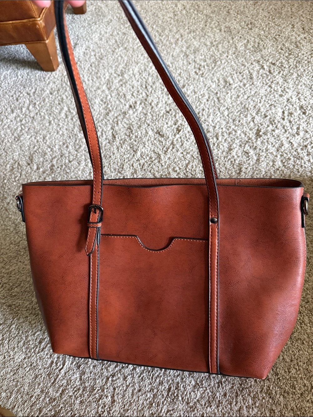 Women's Tan Tote Shoulder Bag - Classic Everyday Carry